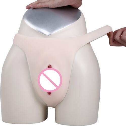 Abalone type silicone fake vagina crossdresser silicone fake vagina pants drag queen artificial latex Transgender false pussy