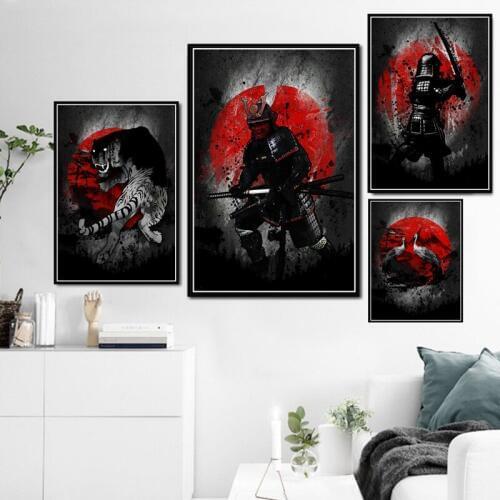 Hot Bonsa Bushido Samurai Kanji Ink Japanese Ninja Canvas Oil Painting Poster Prints Art Wall Pictures Living Room Home Decor