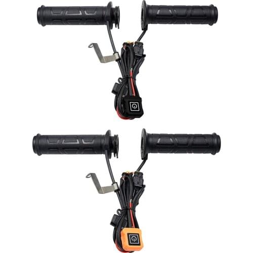 12V 3-Gear Motorbike Waterproof Heated Handlebar Grip Winter Warmth Adjustable Electric Heating Hand Grip Motorcycle Accessories