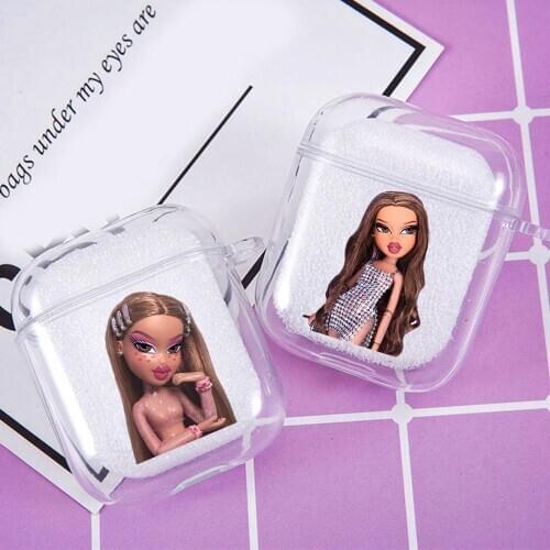 Cute Doll Bratz Soft Silicone Case For Airpods Pro 2 1 Bluetooth Wireless Earphone Cute Cartoon Clear Cover Charging Box Bag