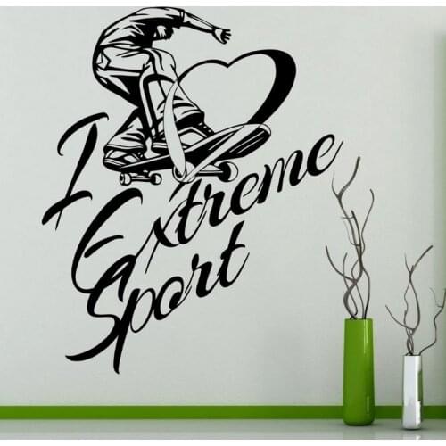 Skateboard Sticker Car Decal Extreme Sports Posters Home Decoration Vinyl Wall Decals Decor Mural Car Skateboard Wall Decal