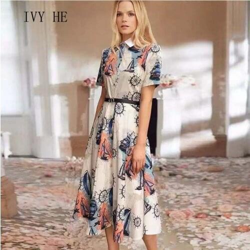 OULA`F Summer Short Sleeve Dresses