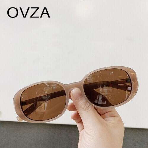 OVZA Retro Vintage Oval Sunglasses for Womens 2020 Classic Male Sun glasses S4085