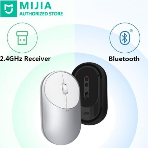 Xiaomi Mi Portable Mouse 2 USB Receiver Wireless Bluetooth Mouse Home Game Mouse 4-Speed DPI Adjustment Dual-Mode For Laptop PC