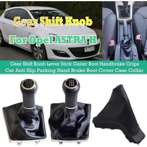Manual 5 6 Speed Gear Shifter Stick Knob Lever With Leather Dust-Proof Cover For VAUXHALL OPEL ASTRA III H 1.6 2004-2010