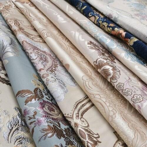 Wide 57" Anti-Slip Jacquard Damask Upholstery Sofa Fabric Cushion Antiskid Cloth DIY Material By the Yard