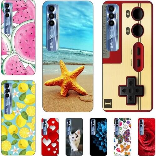 Silicon Phone Case For Tecno Spark 7 Pro 6.6" Cover For Tecno Spark7Pro Shell New Design Full 360 protective