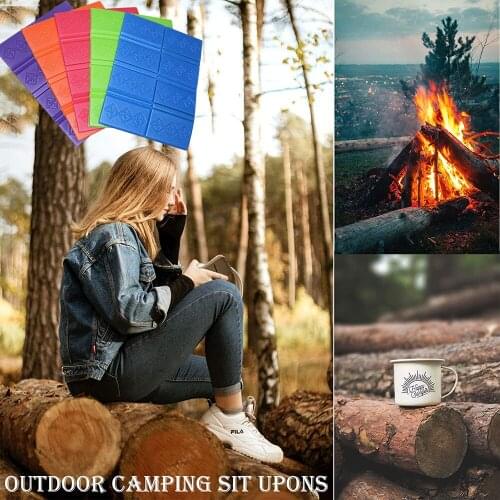 1pc Outdoor Camping Folding Seat Mats Xpe Waterproof Mini Portable Picnic Beach Lawn Cushion Mats 5colors