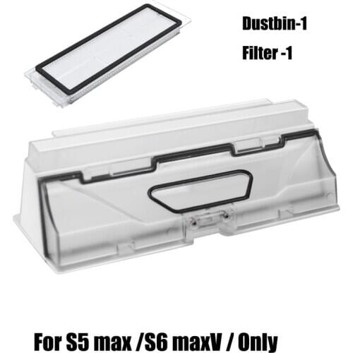 Replacement Dustbin Dust Box for Xiaomi Roborock S5 MAX S6 MaxV Pure with One HEPA Filter Vacuum Cleaner Accessories