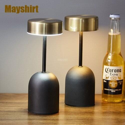Modern Cordless Desk Lamp Led Rechargeable Bar Table Lamps Atmosphere Night Light KTV Restaurant Dinner Room Home Bedside Lights