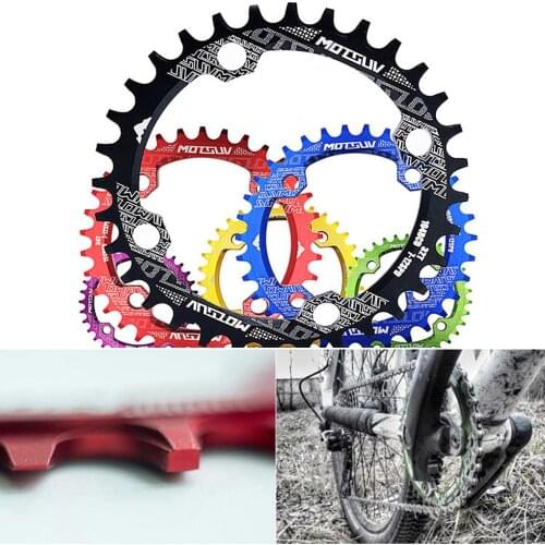 Mountain Bike Crankset Plate Single Tooth Oval Narrow Wide Crankset Wheel Aluminum Alloy Disc 32/34/36/38T Crankset Wheel