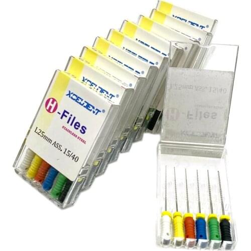 Xceldent 10packs Endodontic Root Canal H Files (Hand Use) Dental H-File 21mm/25mm31mm Files Endodontic Instruments Dentist Tools