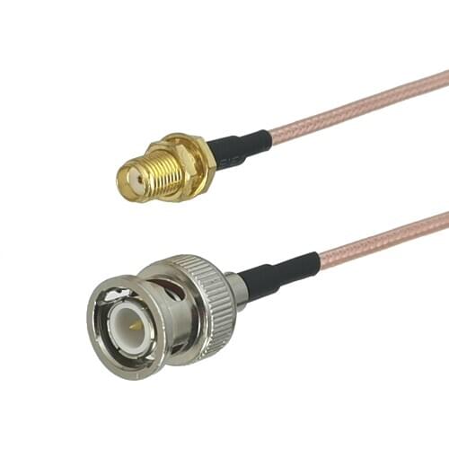 1Pcs RG316 SMA Female Jack Bulkhead Nut to BNC Male plug Connector RF Coaxial Jumper Pigtail Cable For Radio Antenna 4inch~10M