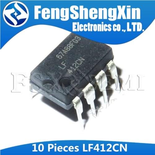 10pcs LF412CN DIP-8 LF412ACN DIP LF412CN LF412 LF412CP DIP8 Low Drift Dual JFET Input Operational Amplifier IC