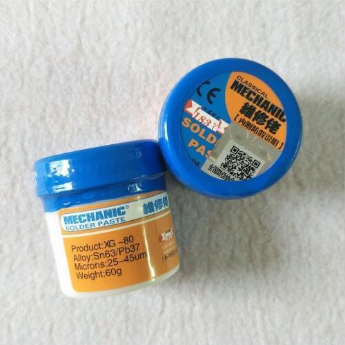2pcs/lot 60g MECHANIC MCN-300 tin solder paste cream Flux Paste flux soldering Sn63/Pb37 25-45um bga rework Fast shipping