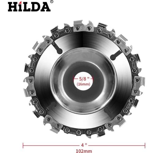 4 Inch Chain Grinder Chain Saws Disc Woodworking Slotted Saw Blade 22 Tooth Fine Abrasive Cut Chain For 100/115 Angle Grinder