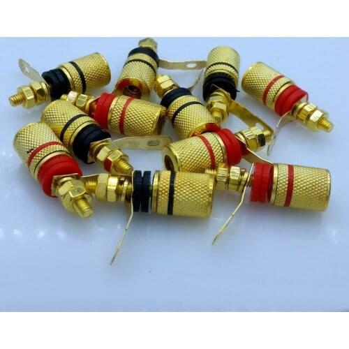 4mm Inner Dia Male Banana Plug Bullet Connector Replacement Gold-plated Metal Banana Plug socket 10pcs/lot