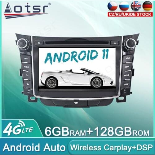 Android 11 128GB Car Radio Dvd Player For Hyundai I30 Elantra GT 2012 - 2016 Audio GPS Navigation Auto Stereo Head Unit Carplay