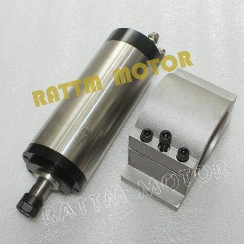 1.5KW ER16 Water cooled spindle motor 220V 8A 24000rpm & 80mm Aluminium Clamp CNC Kit for CNC ROUTER ENGRAVING MILLING GRIND