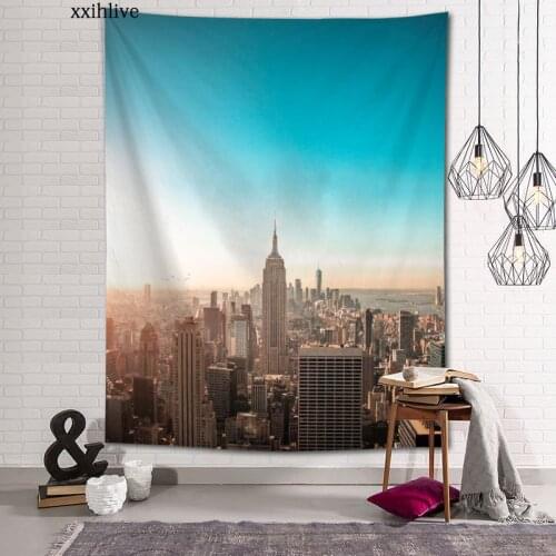 Custom Tapestry Empire State Building Printed Large Wall Tapestries Hippie Wall Hanging Bohemian Wall Art Decoration Room Decor