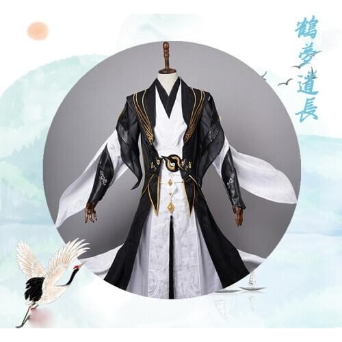 Jian Wang III Cosplay Hanfu He Meng Group Cun Yang Taoist Priest Adult Men Cosplay Hanfu Can customize 3XL 4XL super large size