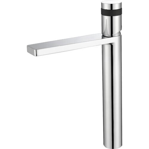 Chrome solid brass Tall bathroom sink faucet Cold and hot water basin faucet Exquisite switch handle-Free shipping