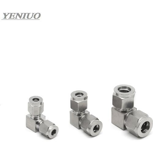 Stainless Steel 304 Compressor Double Ferrule Connector 6mm 8mm 10mm 12mm 1/4" 1/2" Pipe Tube Coupler Air Compression Fitting