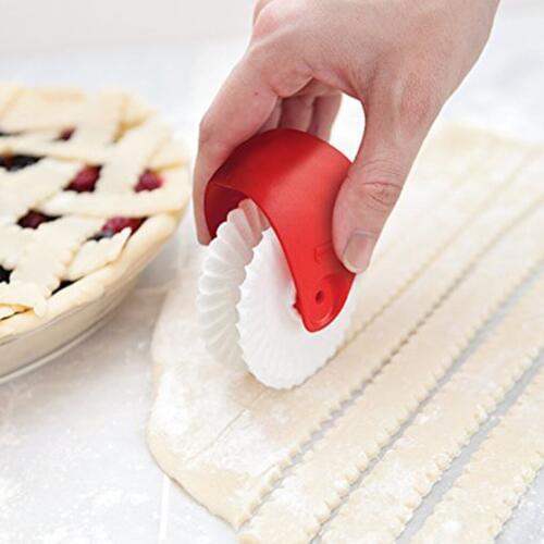 Pastry Wheel Decorator Pie DIY Cutter Bread Kitchen Rolling Dessert Beautiful Plastic Roller