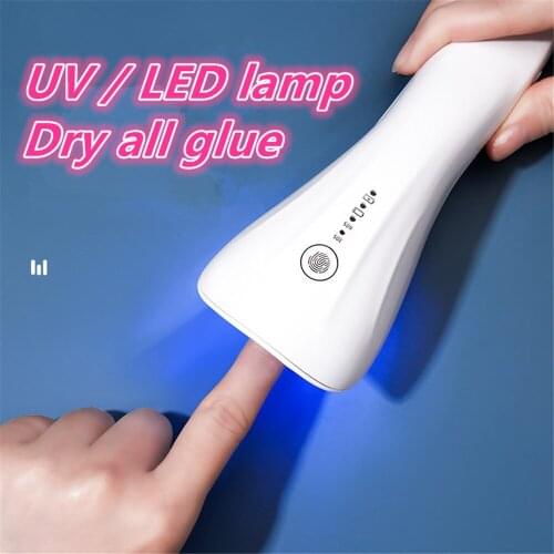 UV LED Nail Lamp Hand Nail Drying Lamp Mini Manicur LED UV Lamp Nail UV Flashlight for Nails Polish Dryer Portable Gel Lamp USB