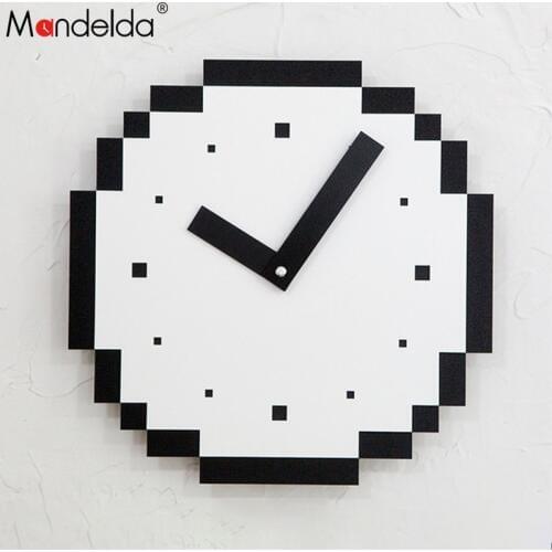 Mandelda Wall Clock Relogio De Parede Modern Acrylic Digital Wooden Wall Clock Modern Design Pendule Murale Decorative