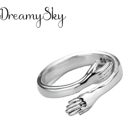 Original Design Bohemian Retro Hand Hug Ring For Women Fashion Open Finger Rings Female Boho Jewelry