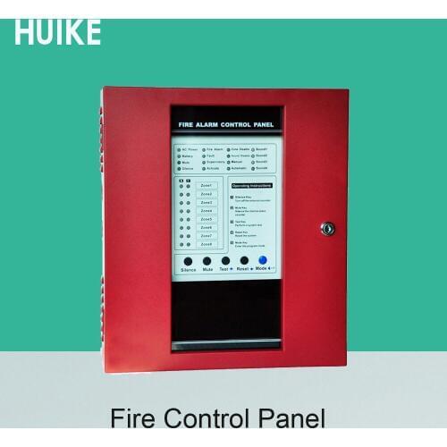 Fire Control Panel 8 Wire Zones device Support Smoke Conventional Alarm System Combustible GAS Sensor Door Open Alarm