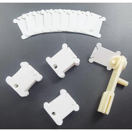 Cross-Stitch Card with Floss Bobbin Winder Plastic Floss Bobbin Thread Holder DIY Embroidery Floss Organizer Fast Storage Holder