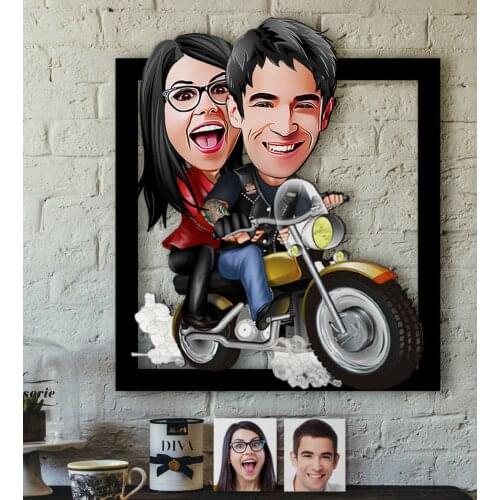 Personalized Valentine Caricature OF 3D Wood Tablo-17 Reliable Quality Cost Effective Funny Fun Custom Design gift