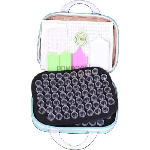 Portable 132/80 Bottles Diamond Painting Beads Storage Container Organizer Handbag for DIY 5D Diamond Art Craft Accessories