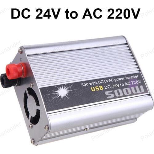 Car styling 500W DC 24V to AC 220V Modified Sine Wave USB 5V Output charger Car Power supply transformer