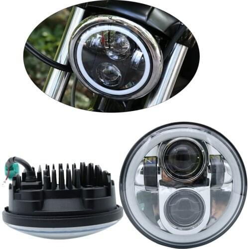5.75 inch motor LED Headlights Full Halo Lights Kit For Iron 883 Dyna Sportster 1200 Indian Scout Triumph