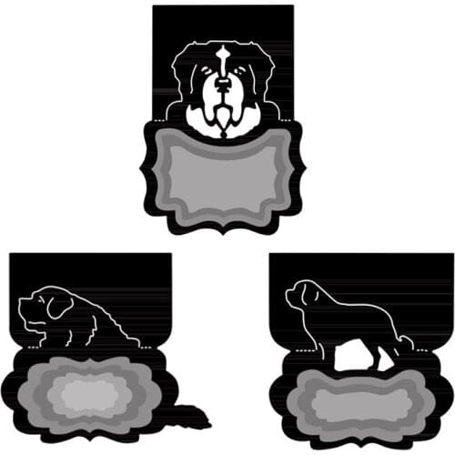 Three Kinds Of Dogs Frame Metal Cutting Dies Scrapbooking For Craft Card Photo Album Making DIY Embossing Stencil Die Cut 2021