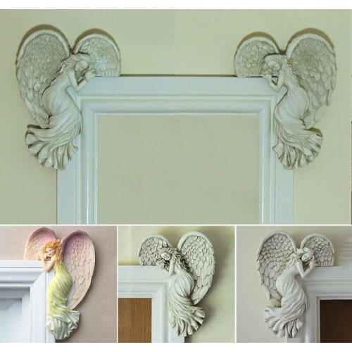 Simple Angel Ornament with Heart-Shaped Wings Retro Resin Crafts for Home Living Room Bedroom Decoration TS1 Figurines Miniature