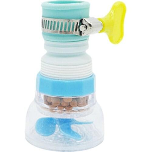 Water Saving Faucet Filter Nozzle 360 Degree Retractable Rotating Splash-Proof Faucet End Extension Hose for Filtered Water