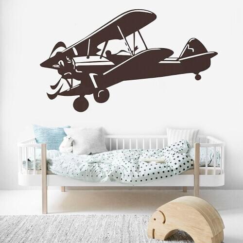 Military Aviation Airplane Wall Stickers For Kid Rooms Mural Art Wall Stickers Vinyl Mural Removable DK-117