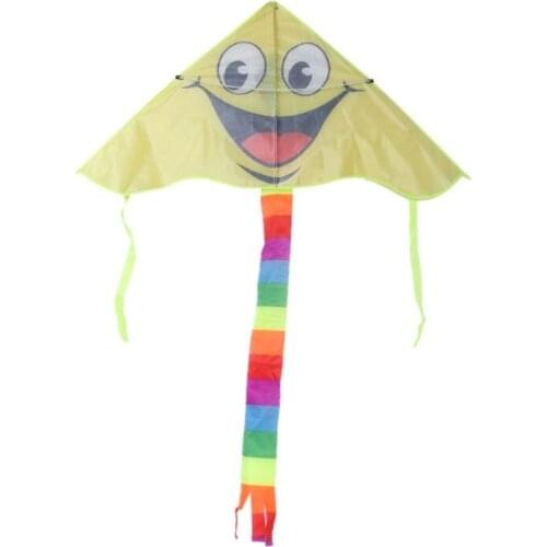 Cartoon Smiling Face Kite For Kids Outdoor Sports Smiley Animation Flying Kites 4X7C