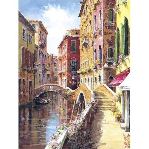 Venice City Building River Diamond Painting Oil Scenic Round Full Drill Nouveaute DIY Mosaic Embroidery 5D Cross Stitch Gifts