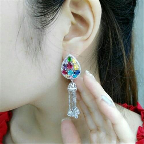 XB363 Luxury Designer Fashion 925 Sterling Silver shinning European style Jewelry leaves shaped wedding party bz