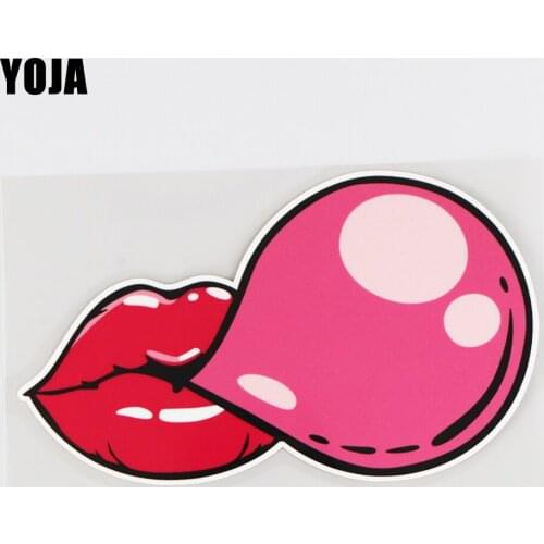 YOJA 16.1X9.4CM Funny Sexy Lips Vinyl Color Decal Car Sticker Modern Art Decoration 19A-0237