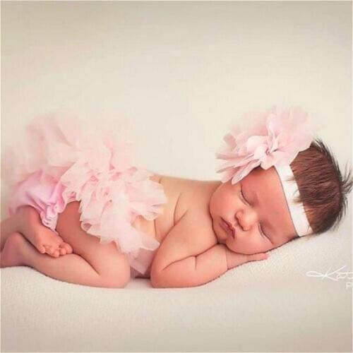 Newborn Baby Girls Tutu Skirts Lace Tulle Ruffles Lolita Ball Gown Skirts Birthday Party Girls Princess Clothes