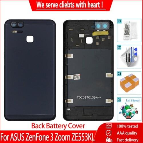 AAA Quality Housing For ASUS ZenFone 3 Zoom ZE553KL Back Battery Cover Rear Door back case Replacement Parts Free Tools