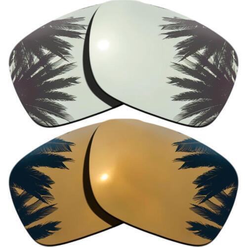 Bronze Gold Mirrored&Silver Mirrored Polarized Replacement Lenses for Holbrook Frame 100% UVA & UVB