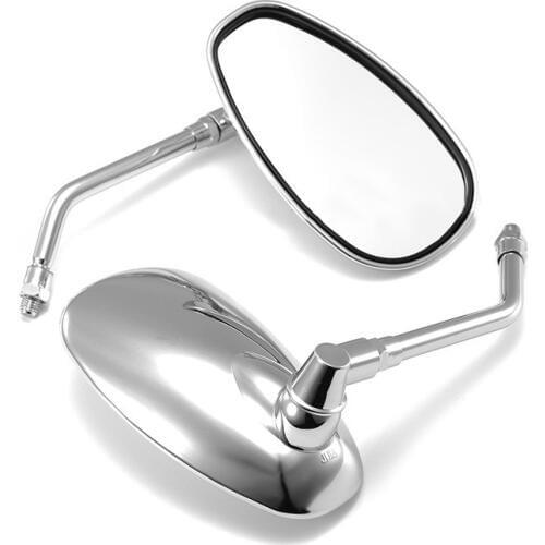 1 Pair Chrome Motorcycle Mirror motorbike Rearview Mirror For YAMAHA Vmax Virago 535 V-Star 650 1100 1300 Warrior Royal Star