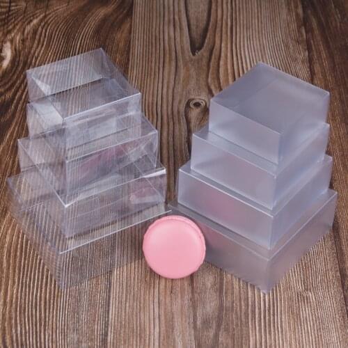 50pcs Clear Plastic Boxes For Gifts Matte PVC Box Handmade Soap Jewelry Packing Candy Box Wedding Gift Boxes Wedding Party Favor
